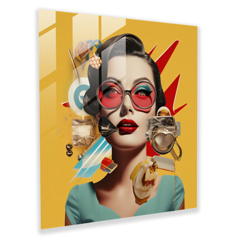 Pop Culture Collage Glass Print - Basquiat, Basquiat, Glass Wall Art, Collage Of Iconic Symbols