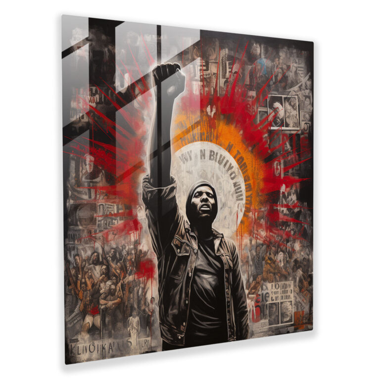Political Statement Glass Print - Basquiat, Wall Decoration, Glass Wall Art, Modern Art