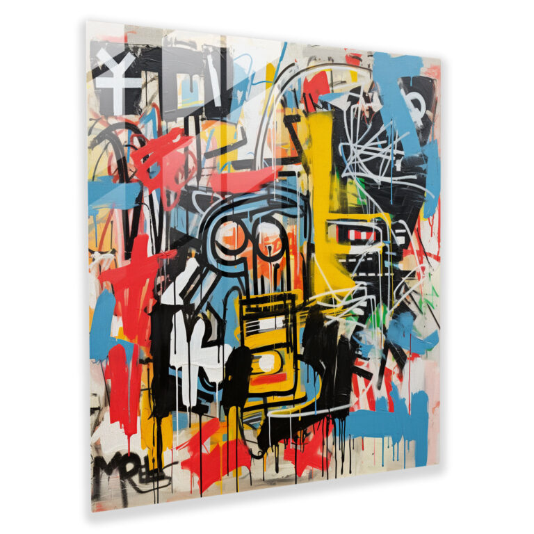 Basquiat Glass Wall Art - Basquiat, Glass Wall Art, Glass Art, Modern Art