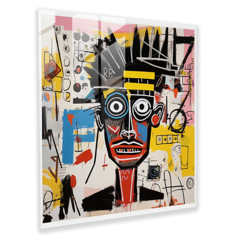 Basquiat Inspired Glass Collage - Basquiat, Basquiat, Motifs, Glass Art
