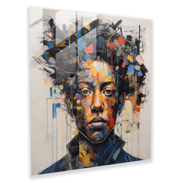 Basquiat-Inspired Glass Print - Basquiat, Artistic Sensibilities, Glass Wall Art, Basquiat