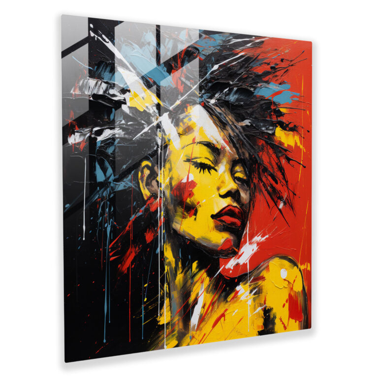 Basquiat Glass Print - Textured Brushstrokes - Basquiat, Glass Print, Modern Art, Movement