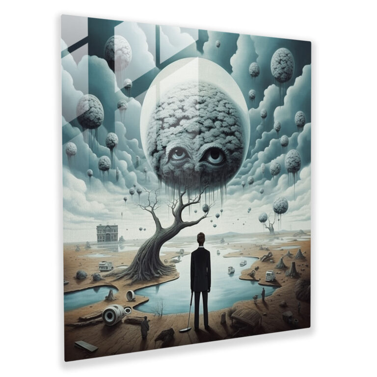 Basquiat Glass Print - Surreal Dreamland - Basquiat, Surrealism, Home Decoration, Dreamlike