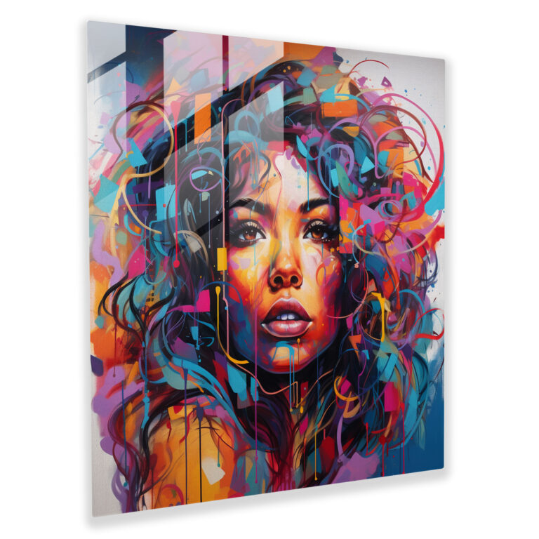 Graffiti King Glass Print - Basquiat, Glass Print, Vibrant Colors, Basquiat