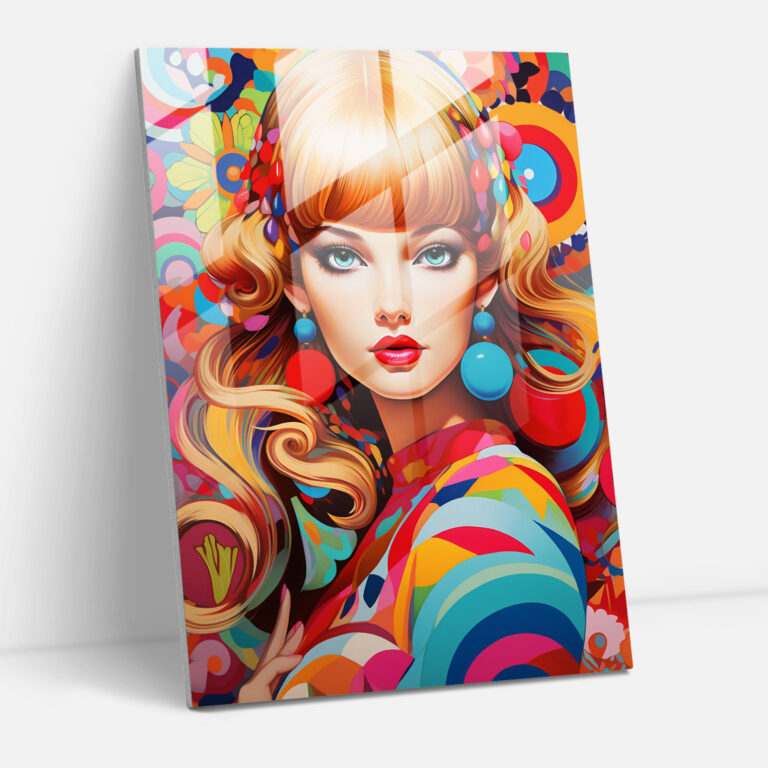Barbie Glass Print - Pop Art Illustration - Barbie, Glass Print, Wall Decoration, Illustration