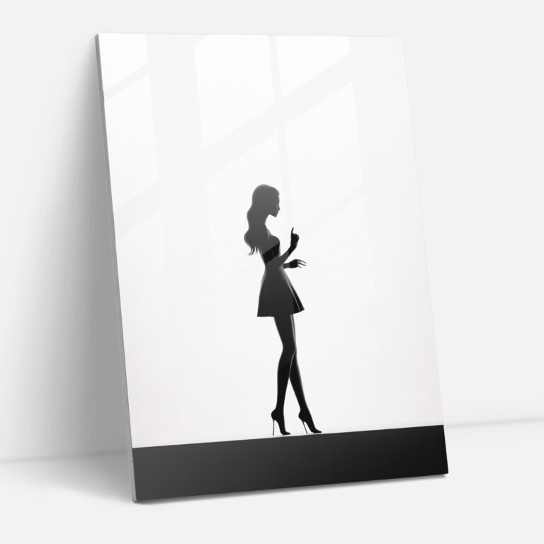 Barbie Glass Print - Minimalist Silhouette - Barbie, Glass Wall Art, Barbie, Glass Print