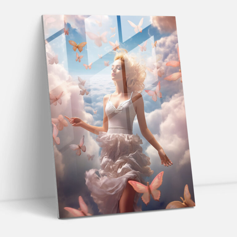 Barbie Glass Print - Whimsical Dream - Barbie, Fantasy, Glass Wall Art, Home Decoration