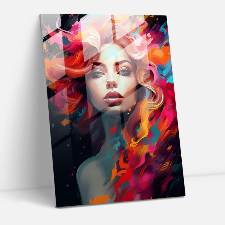 Abstract Barbie Glass Print - Barbie, Abstract Digital Painting, Barbie, Glass Wall Art