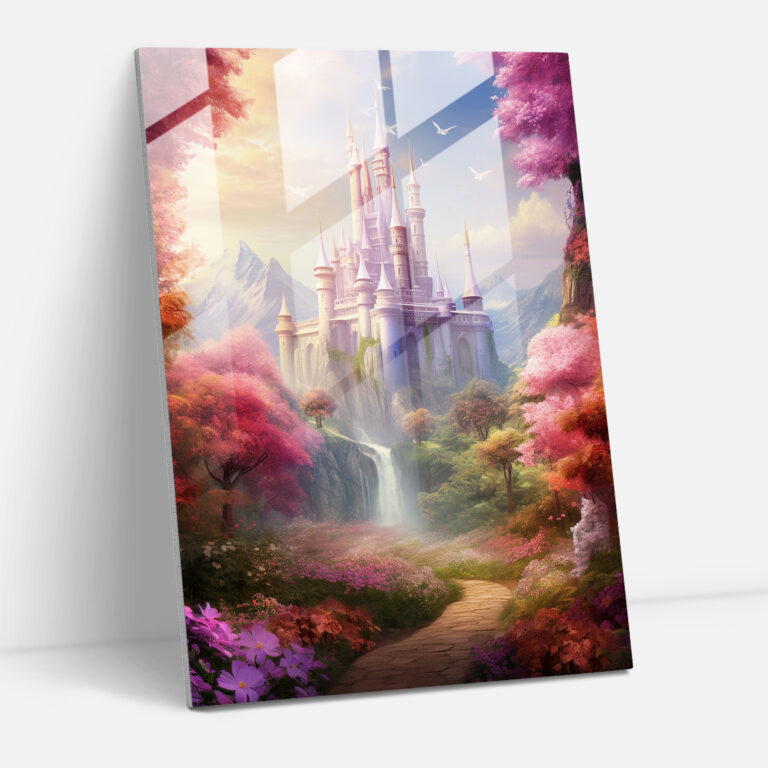 Barbie Glass Wall Art - Fairytale Castle - Barbie, Wall Decoration, Glass Print, Modern Art
