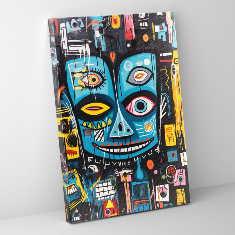 Basquiat Canvas Print - Bold And Vibrant Graffiti Art - Basquiat, Canvas Print, Basquiat, Canvas Wall Art