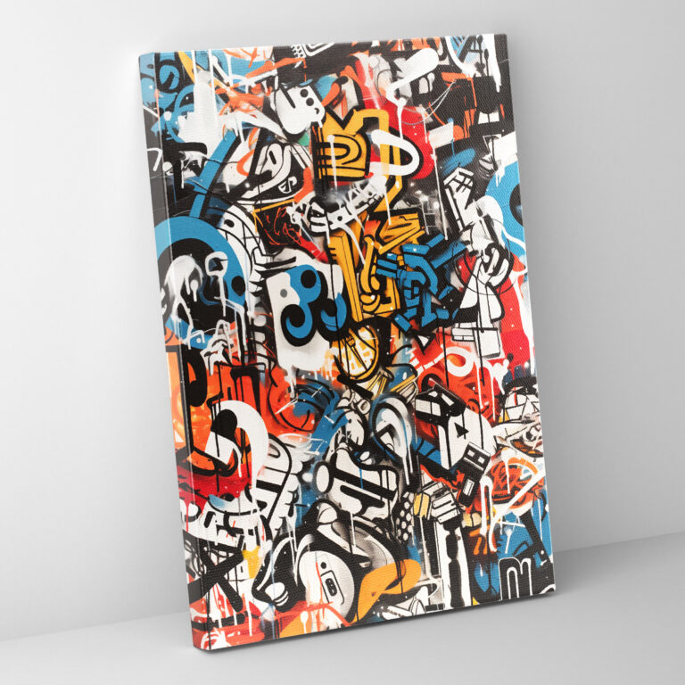 Basquiat Canvas Print - Graffiti-Inspired Art - Basquiat, Basquiat, Symbolic, Canvas