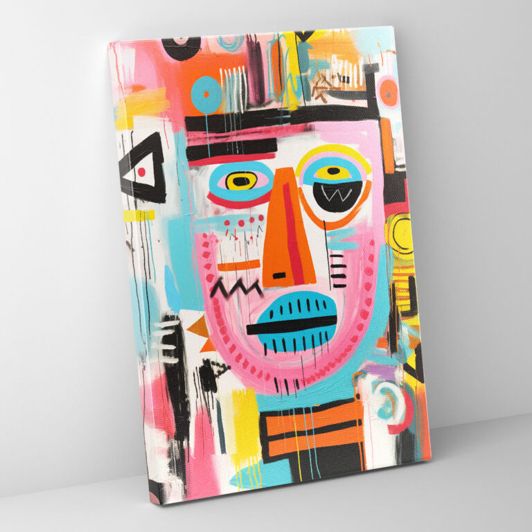 Basquiat Canvas Print - Vibrant Abstract Painting - Basquiat, Vibrant Colors, Canvas Wall Art, Home Decoration