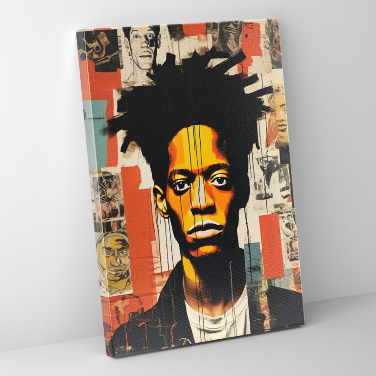Basquiat Canvas Print - Collage Of Famous Artworks - Basquiat, Expressive Style, Wall Art, Collage