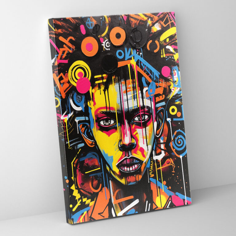 Basquiat Wall Art - Contemporary Interpretation - Basquiat, Home Decoration, Graffiti-Like Elements, Basquiat