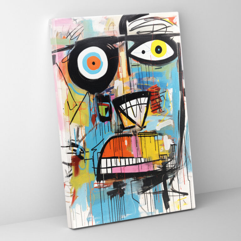 Basquiat Canvas Print - Basquiat, Wall Decoration, Abstract Expressionism, Abstract Forms