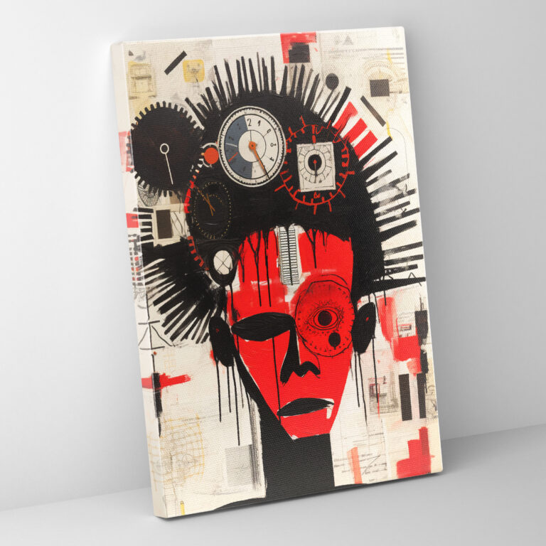 Basquiat Canvas Print - Basquiat, Visually Stunning Composition, Home Decoration, Mixed Media Collage