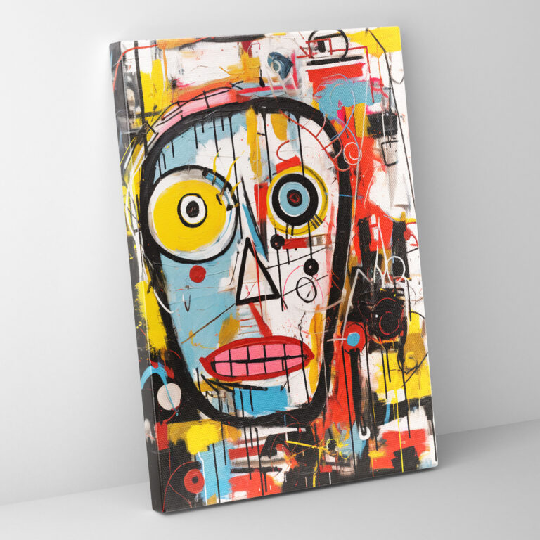 Basquiat Inspired Canvas Print - Basquiat, Canvas Print, Wall Art, Canvas Wall Art