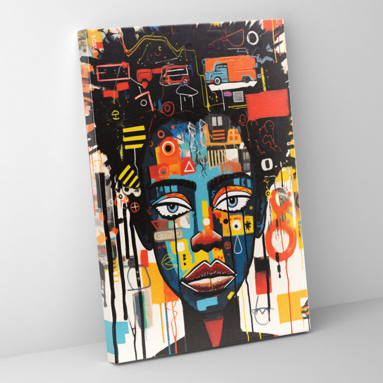 Vibrant Basquiat Canvas Print - Basquiat, Canvas Wall Art, Wall Art, Wall Decoration