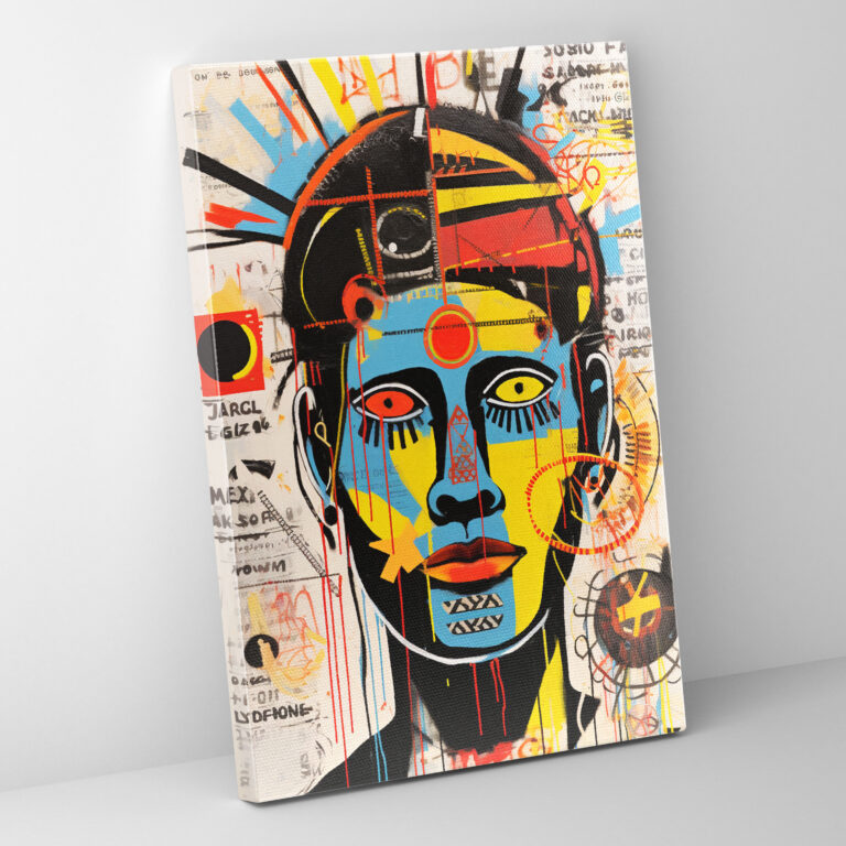 Basquiat Collage Canvas Print - Basquiat, Canvas, Canvas Print, Distinctive Motifs