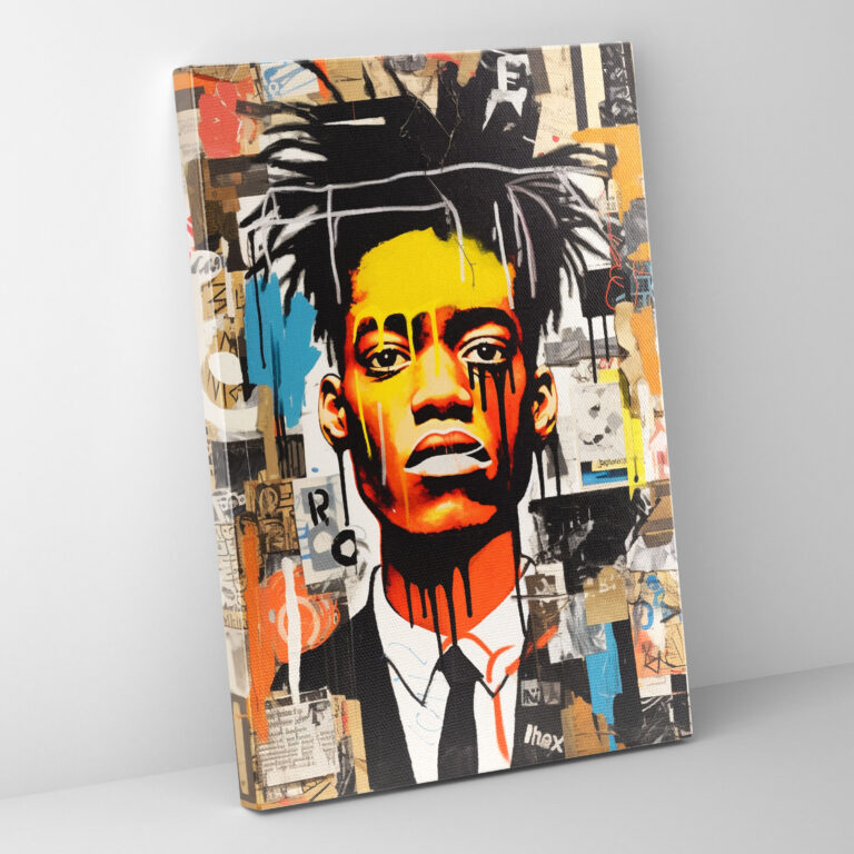 Basquiat Art Collage Canvas Print - Wall Decoration - Basquiat, Home Decoration, Art Collage, Wall Decoration