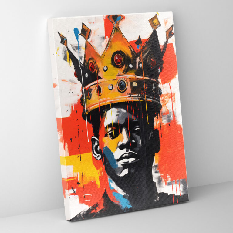 Basquiat Crown Canvas Print - Abstract Wall Art - Basquiat, Home Decoration, Canvas Print, Canvas Wall Art