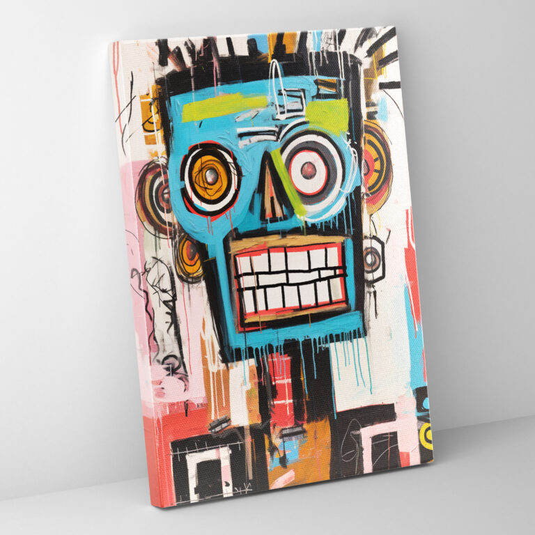Basquiat Rebel Canvas Print - Expressive Wall Art - Basquiat, Rebellious Spirit, Wall Decoration, Canvas Wall Art