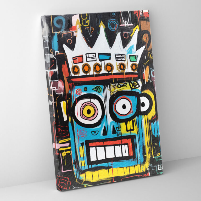Basquiat Wall Art - Basquiat, Crown Motif, Modern Art, Canvas Wall Art