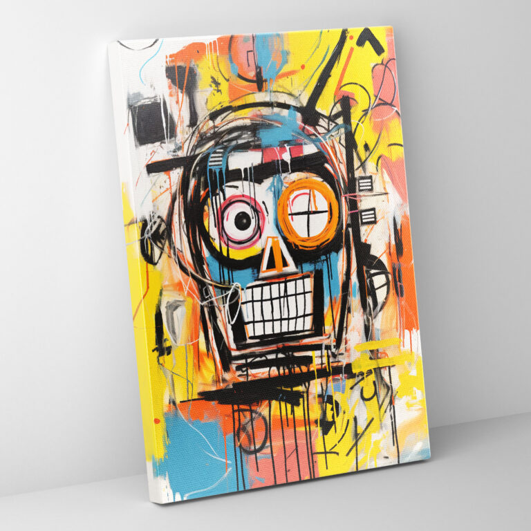 Basquiat Canvas Print - Basquiat, Vivid Colors, Home Decoration, Canvas Wall Art