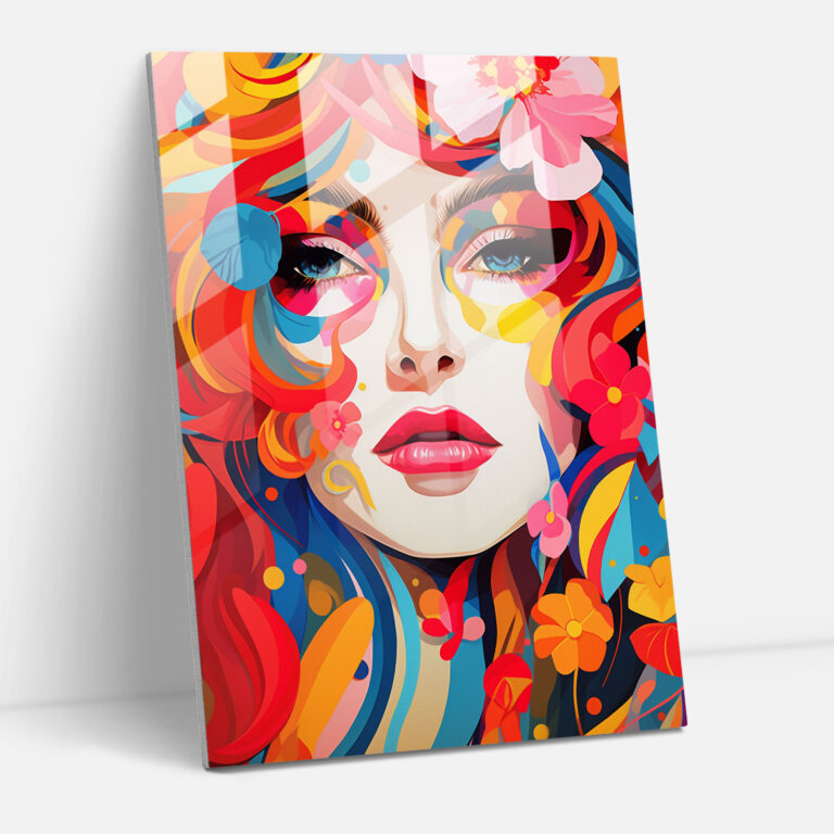 Basquiat Inspired Glass Print - Basquiat, Pop Art, Wall Decoration, Modern Art