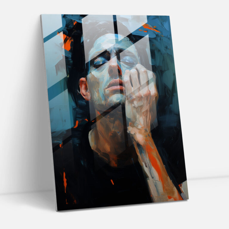 Basquiat Glass Wall Art - Basquiat, Glass Wall Art, Glass Art, Intense Brushwork