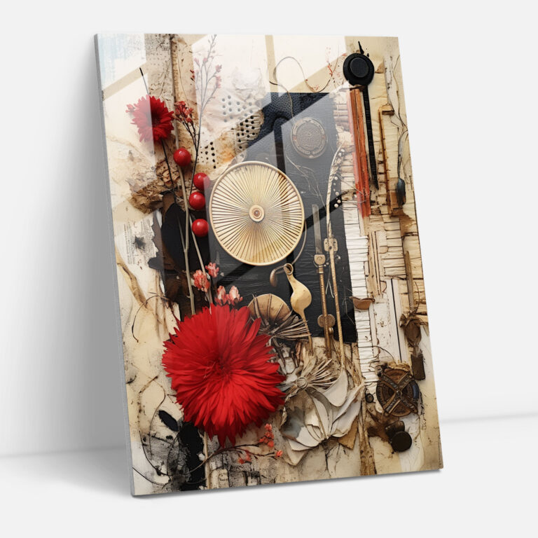Basquiat Glass Print - Collage Of Found Objects - Basquiat, Glass Art, Wall Decoration, Home Decoration