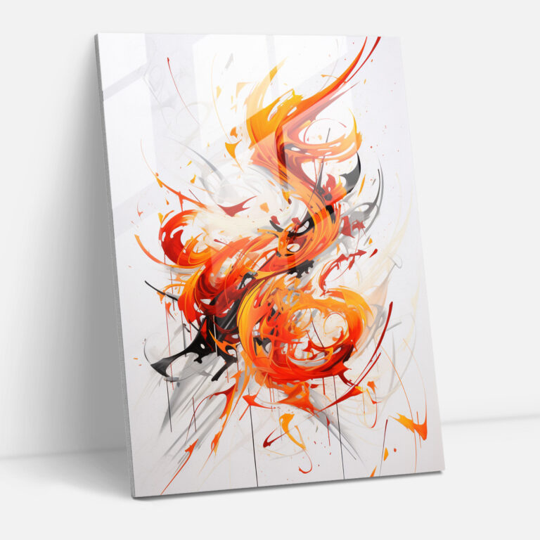 Basquiat Glass Print - Bold Calligraphy - Basquiat, Glass Art, Dynamic Brush Movements, Glass Wall Art