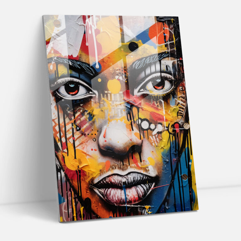 Basquiat Glass Print - Urban Graffiti Glass Wall Art - Basquiat, Glass Wall Art, Wall Decoration, Home Decoration