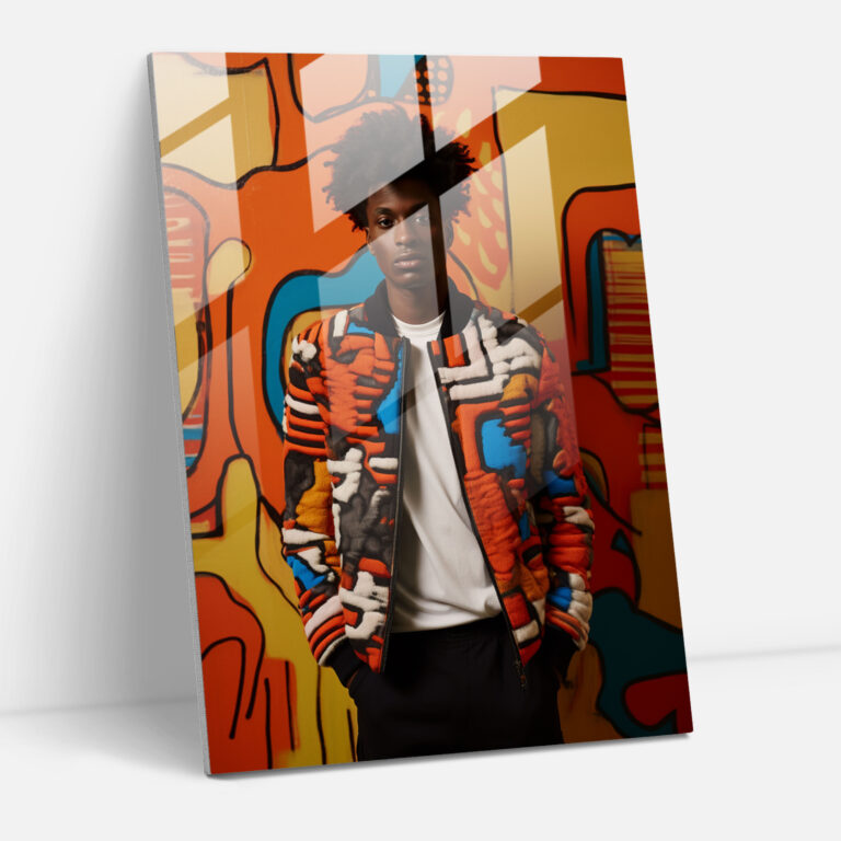 Basquiat Glass Print - Afrocentric Patterns Glass Wall Art - Basquiat, Wall Decoration, Glass Art, Home Decoration