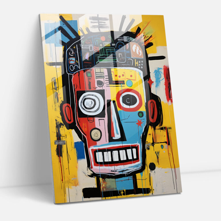 Basquiat Glass Wall Art - Iconic Pop Art Masterpiece - Basquiat, Glass Wall Art, Glass Print, Wall Decoration