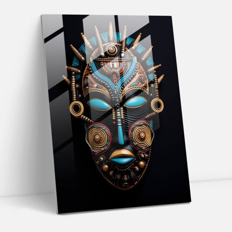 Basquiat Glass Print - African Fusion - Basquiat, Glass Print, Modern Art, Contemporary Art Elements