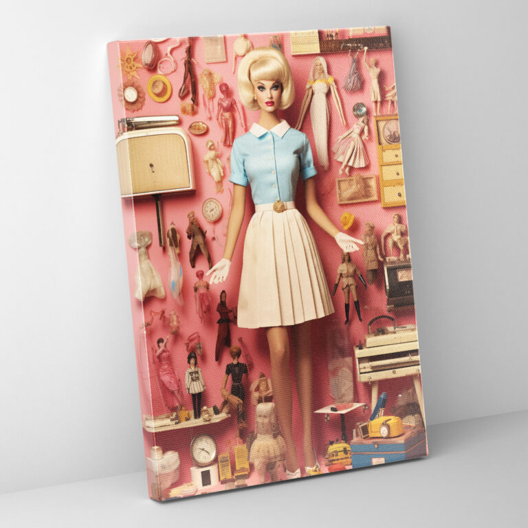 Barbie Retro Outfits Canvas Print - Barbie, Canvas, Wall Decoration, Home Decoration