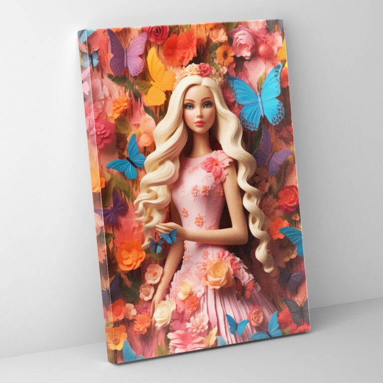 Barbie Whimsical Garden Canvas Print - Barbie, Barbie, Wall Decoration, Whimsical Garden