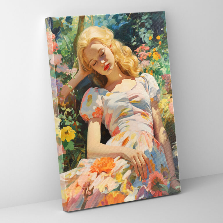 Barbie Canvas Print - Classic Oil Painting Wall Art - Barbie, Canvas, Wall Art, Canvas Print