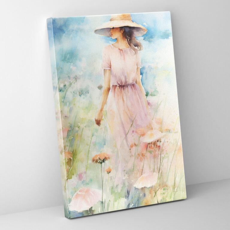 Barbie Canvas Print - Impressionist Watercolor Painting Wall Art - Barbie, Canvas, Canvas Wall Art, Soft Brushstrokes