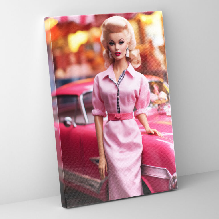 Retro Barbie Canvas Print - Barbie, Home Decoration, Canvas Print, Canvas