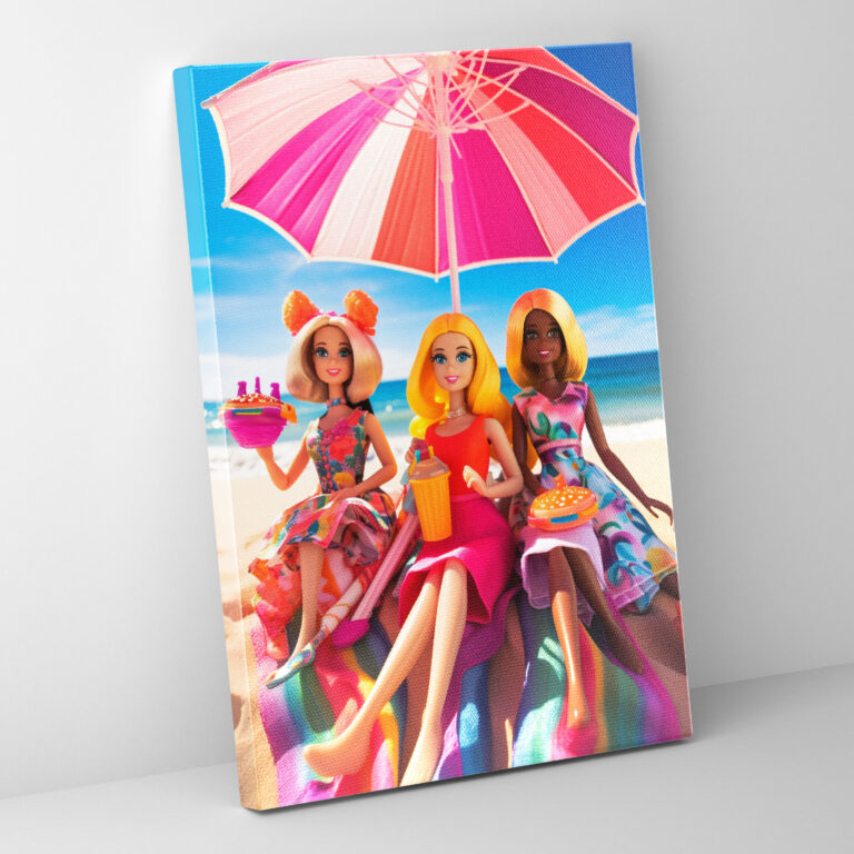 Barbie Beach Party Canvas Print - Barbie, Barbie, Wall Decoration, Wall Art