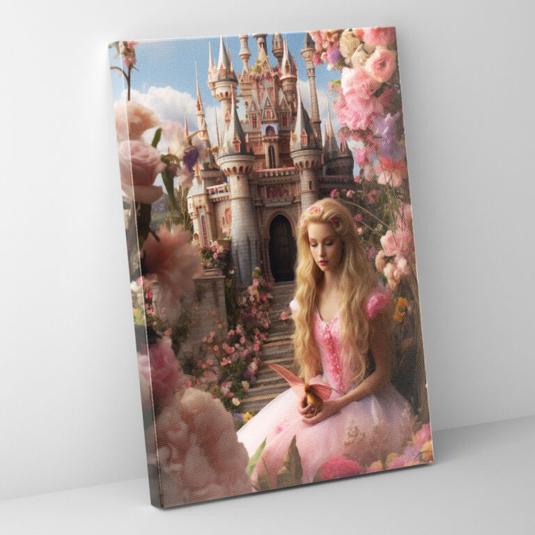 Barbie Fairy-Tale Castle Canvas Print - Barbie, Wall Art, Whimsical, Home Decoration