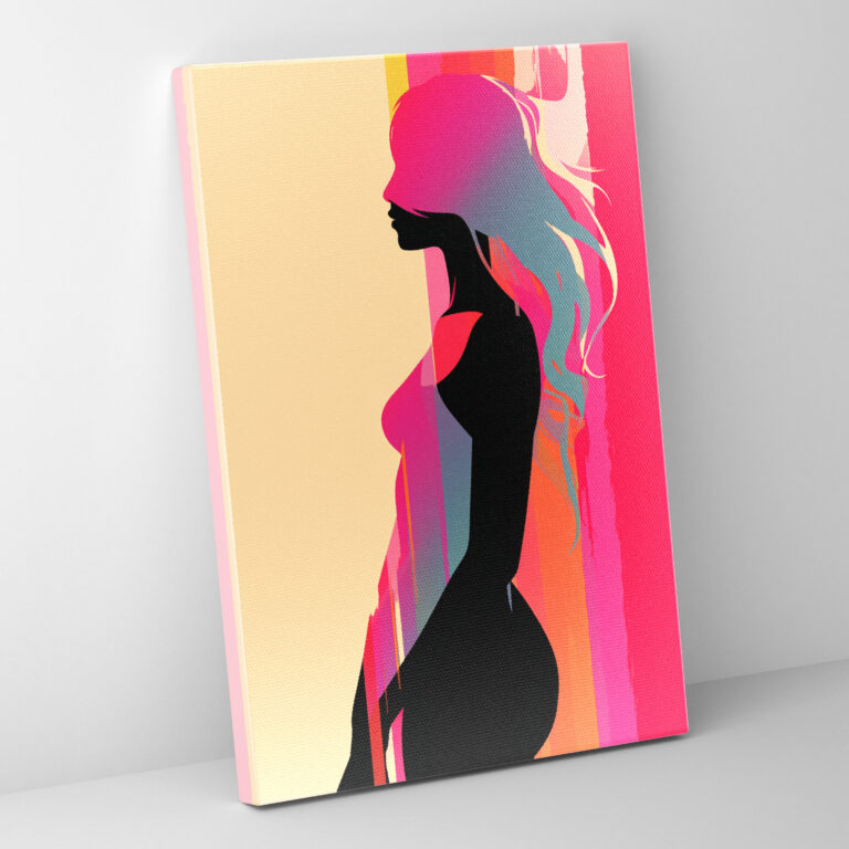 Barbie Canvas Print - Abstract Silhouette - Barbie, Minimalist, Home Decoration, Barbie