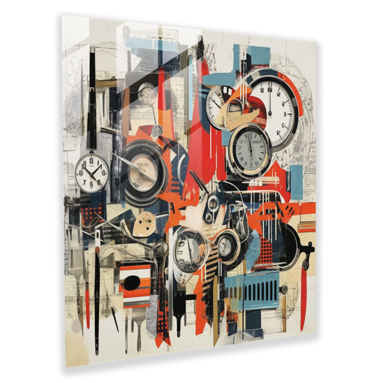 Barber Tools Collage Glass Print - Barber, Glass Art, Barber Tools, Glass Print