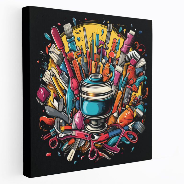 Barber Tools Canvas Print - Barber, Canvas, Barber Tools, Wall Decoration
