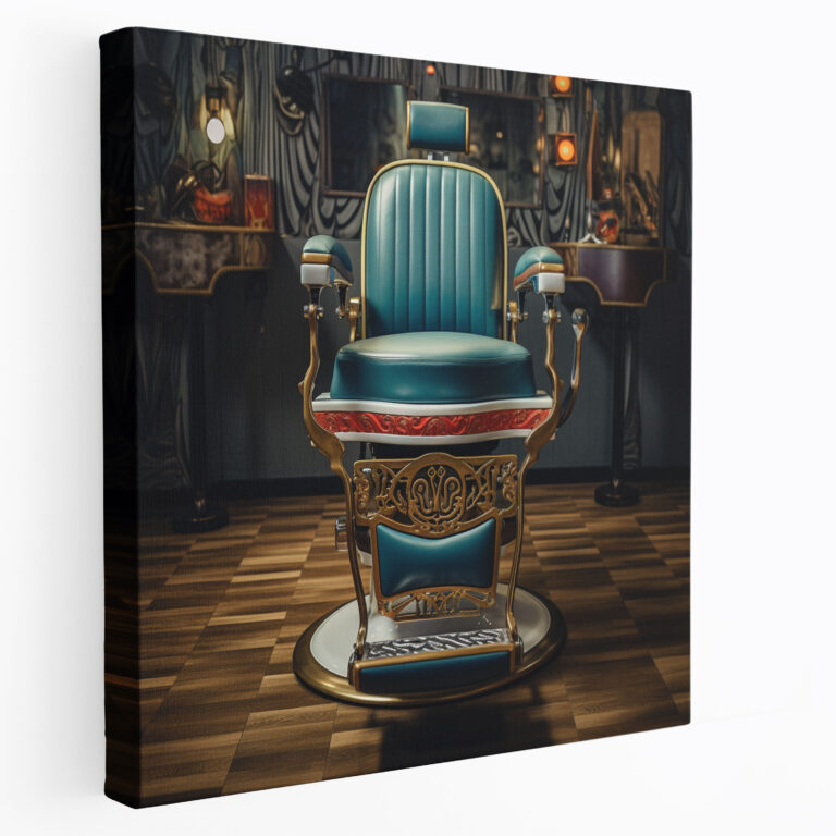 Retro Barber Chair Canvas Print - Barber, Canvas Wall Art, Home Decoration, Barber