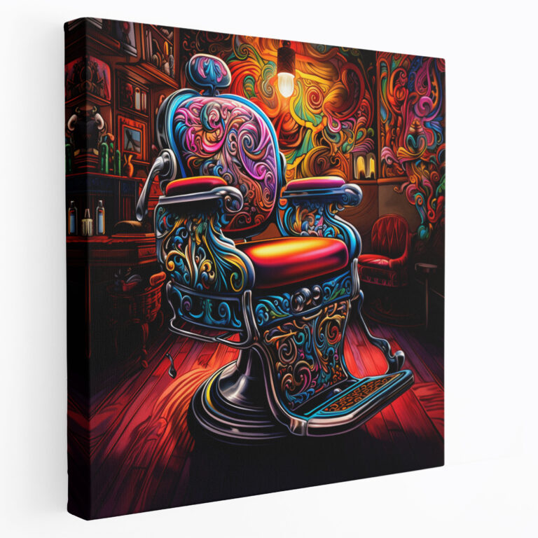 Luxury Barber Chair Canvas Print - Barber, Wall Art, Wall Decoration, Canvas Wall Art