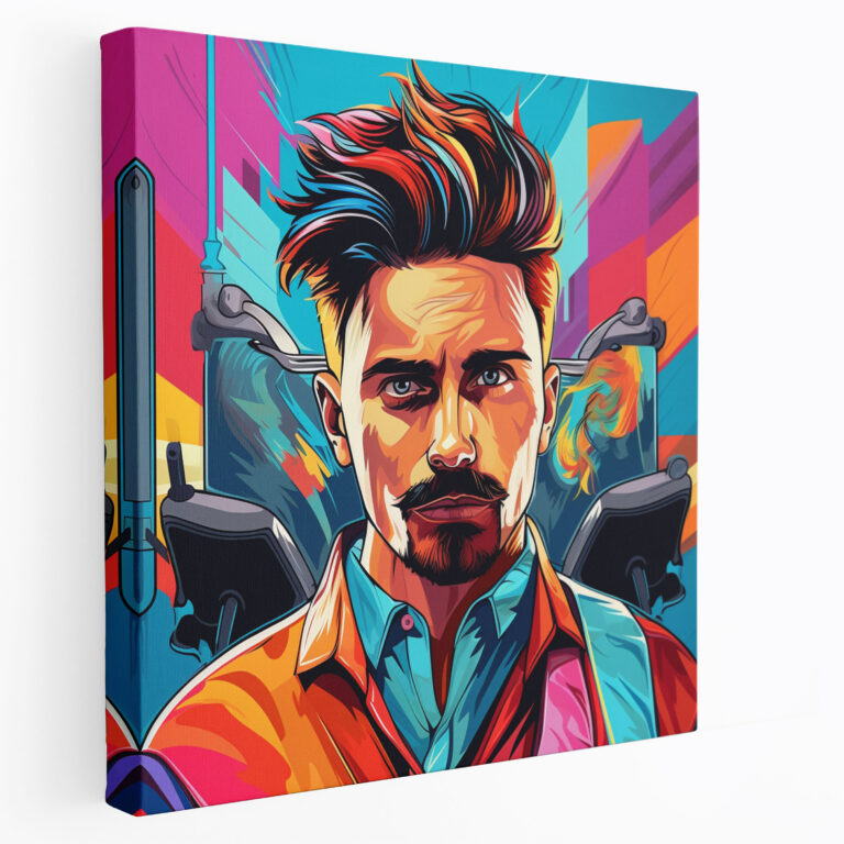 Pop Art Barber Canvas Print - Barber, Wall Art, Barber, Canvas