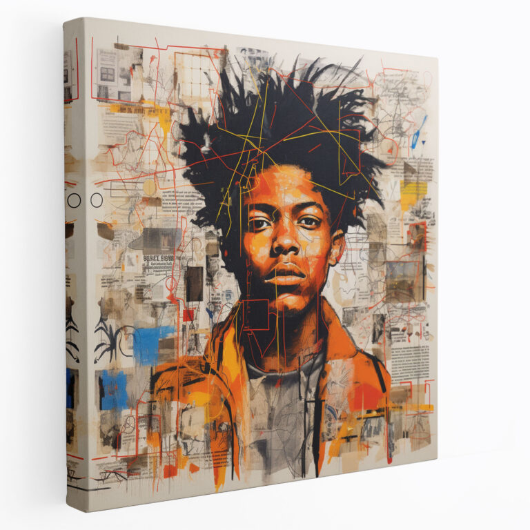 Basquiat Canvas Print - Scribbles Collage - Basquiat, Home Decoration, Collage, Stream Of Consciousness